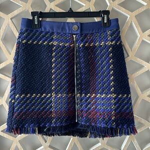 English Factory tweed plaid mini